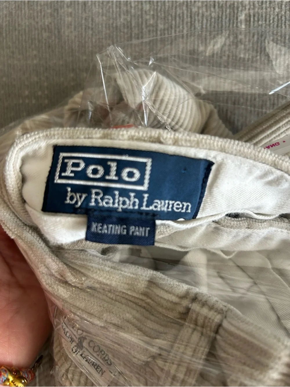 Vintage Polo Ralph Lauren Corduroy Pants Men’s Size 34/34 Beige